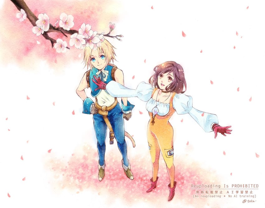 zidane tribal and garnet til alexandros xvii (final fantasy and 1 more) drawn by quichi_91