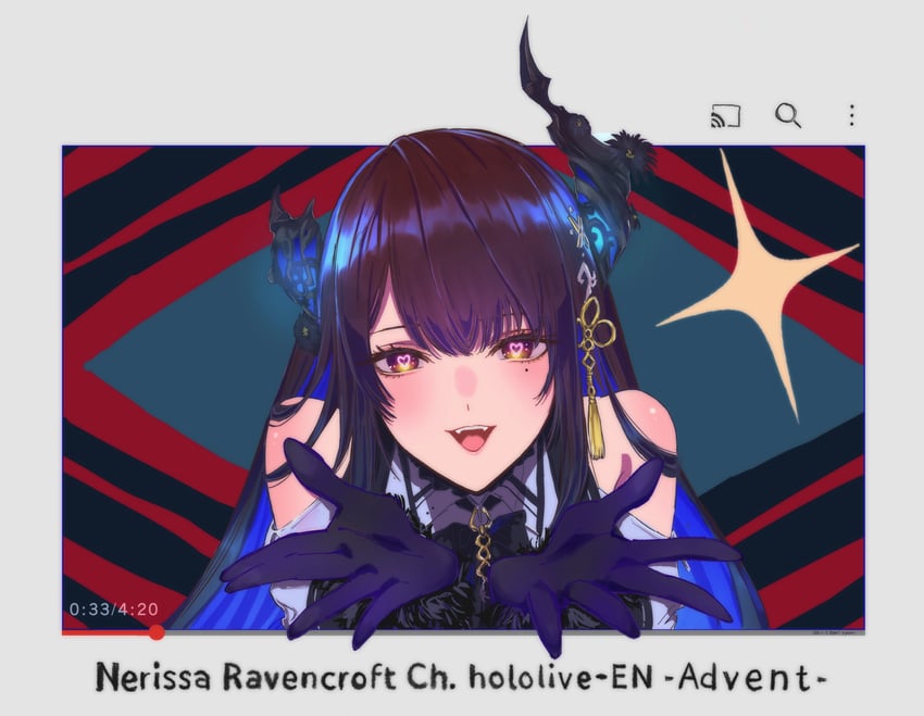 nerissa ravencroft (hololive and 1 more) drawn by yuri_kyanon