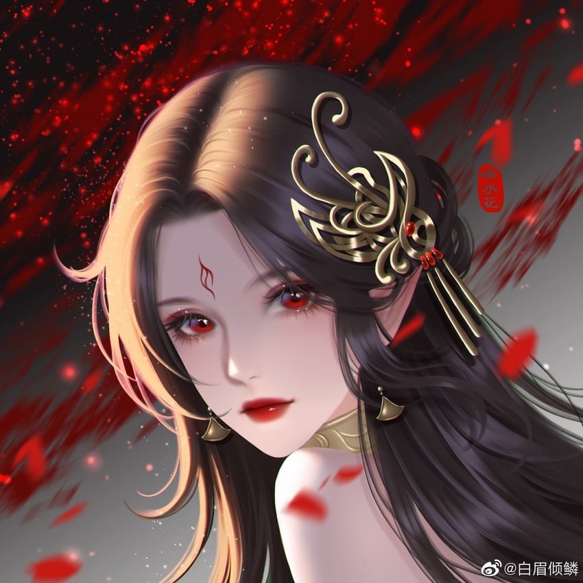 cai lin (doupo cangqiong) drawn by bai_mei_qing_lin