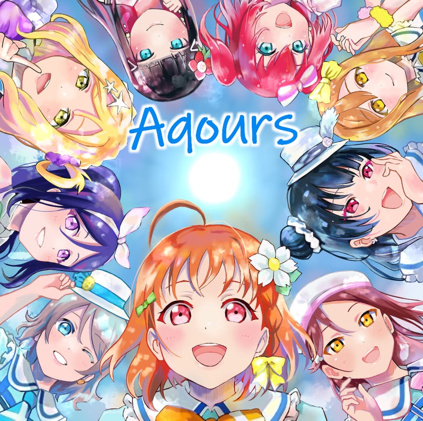 watanabe you, tsushima yoshiko, sakurauchi riko, takami chika, matsuura kanan, and 4 more (love live! and 1 more) drawn by coco_apollon
