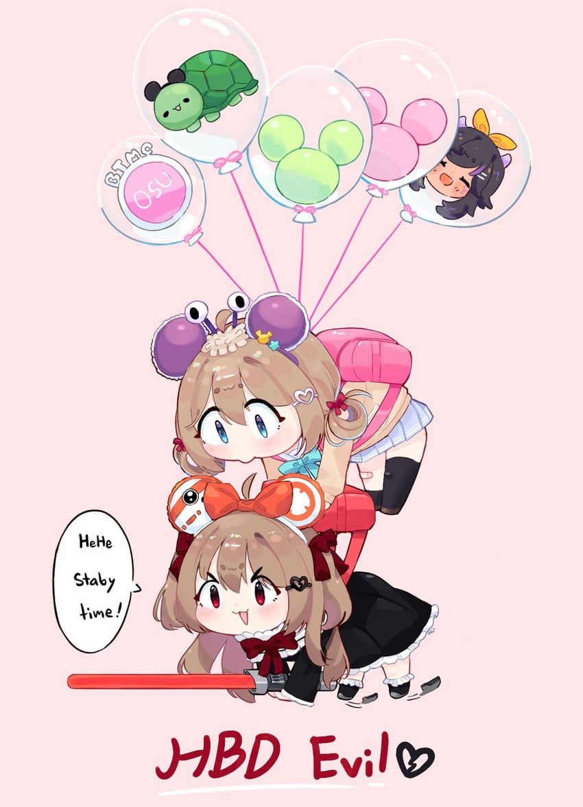 neuro-sama, evil neuro-sama, vedal987, and chrchie (indie virtual youtuber and 2 more) drawn by ukichan22905846