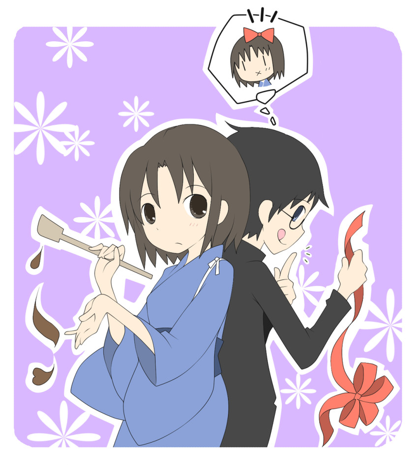 ryougi shiki and kokutou mikiya (kara no kyoukai) drawn by tsumura_z