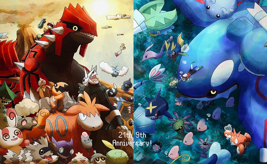 brendan, mudkip, milotic, wingull, swablu, and 33 more (pokemon and 2 more) drawn by mio14s