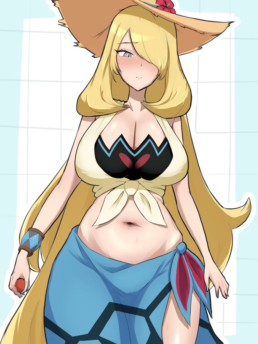 cynthia (pokemon and 1 more) drawn by cercis_seiso