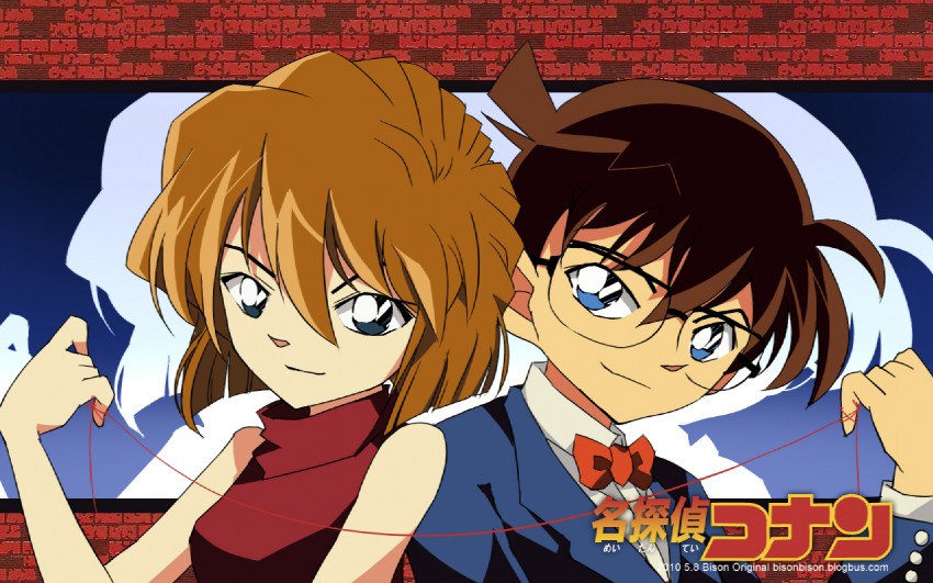edogawa conan and haibara ai (meitantei conan) drawn by bison_cangshu
