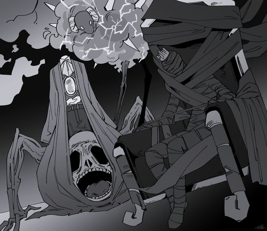 dreaming electric sheep, portrait of a certain day, and the king in binds (project moon and 1 more) drawn by force_(4sk_force)