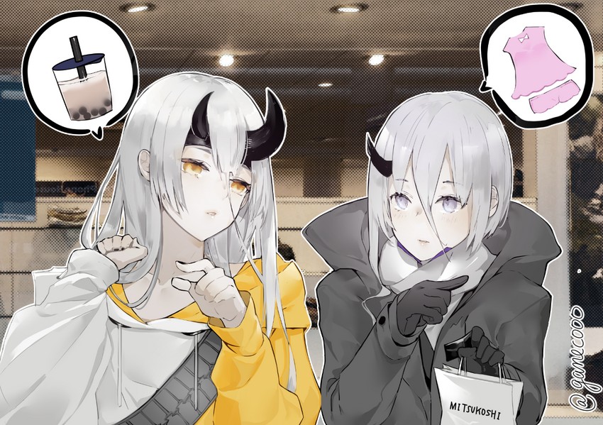 ne-class heavy cruiser and heavy cruiser princess (kantai collection) drawn by neko_(ganecooo)