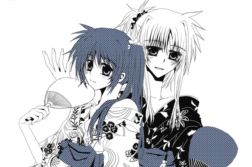fate testarossa and takamachi nanoha (lyrical nanoha and 1 more) drawn by aihara_(keitora)