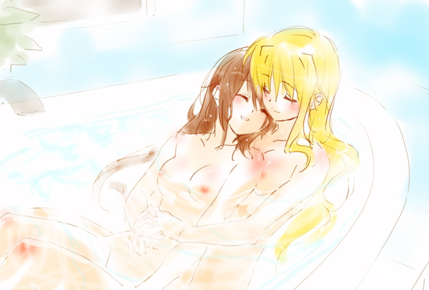 fate testarossa and takamachi nanoha (lyrical nanoha and 1 more) drawn by tokoharu