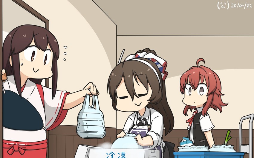 akagi, ashigara, arashi, and ashigara kai ni (kantai collection) drawn by hamu_koutarou