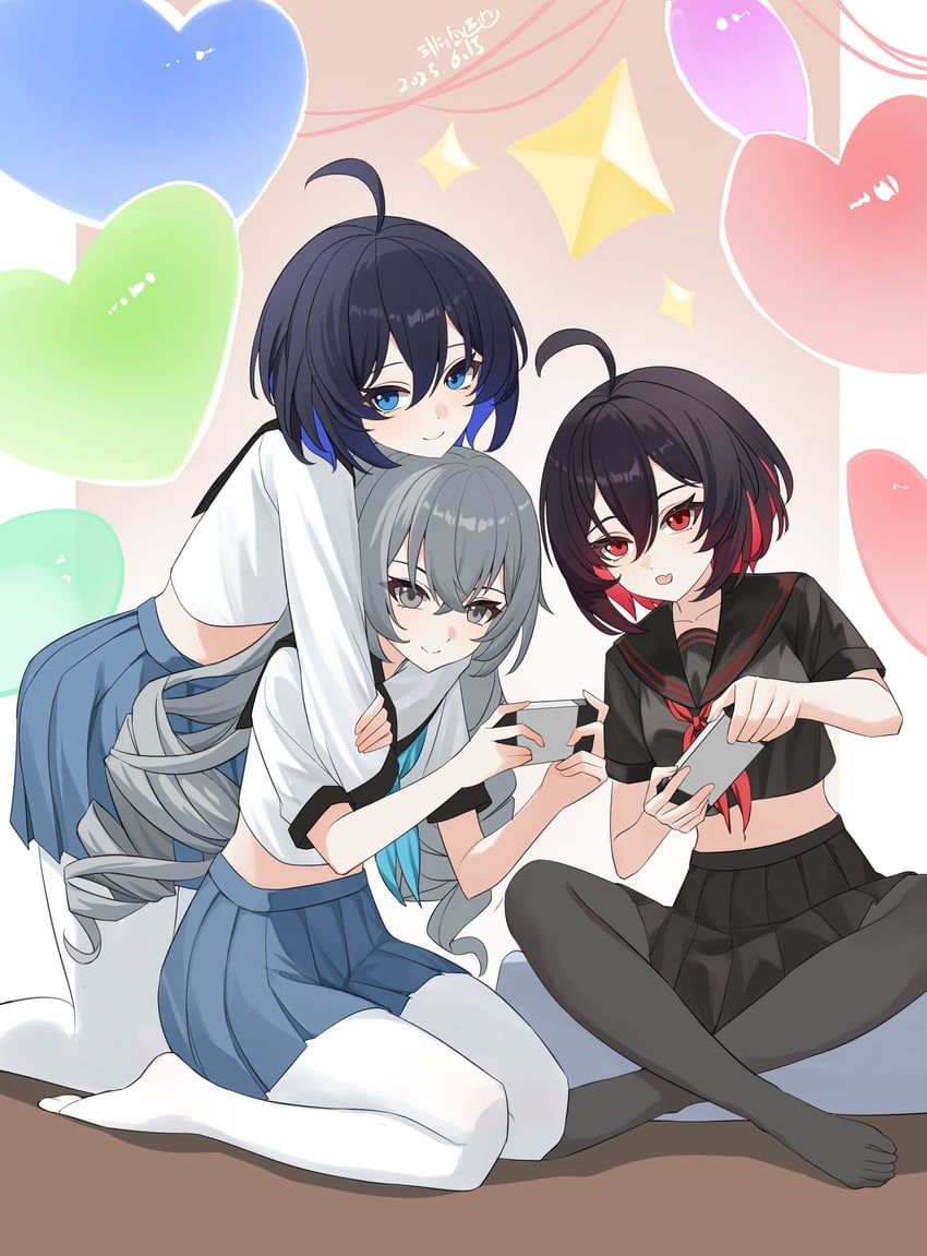 bronya zaychik, seele vollerei, and seele (honkai and 1 more) drawn by lao_xi