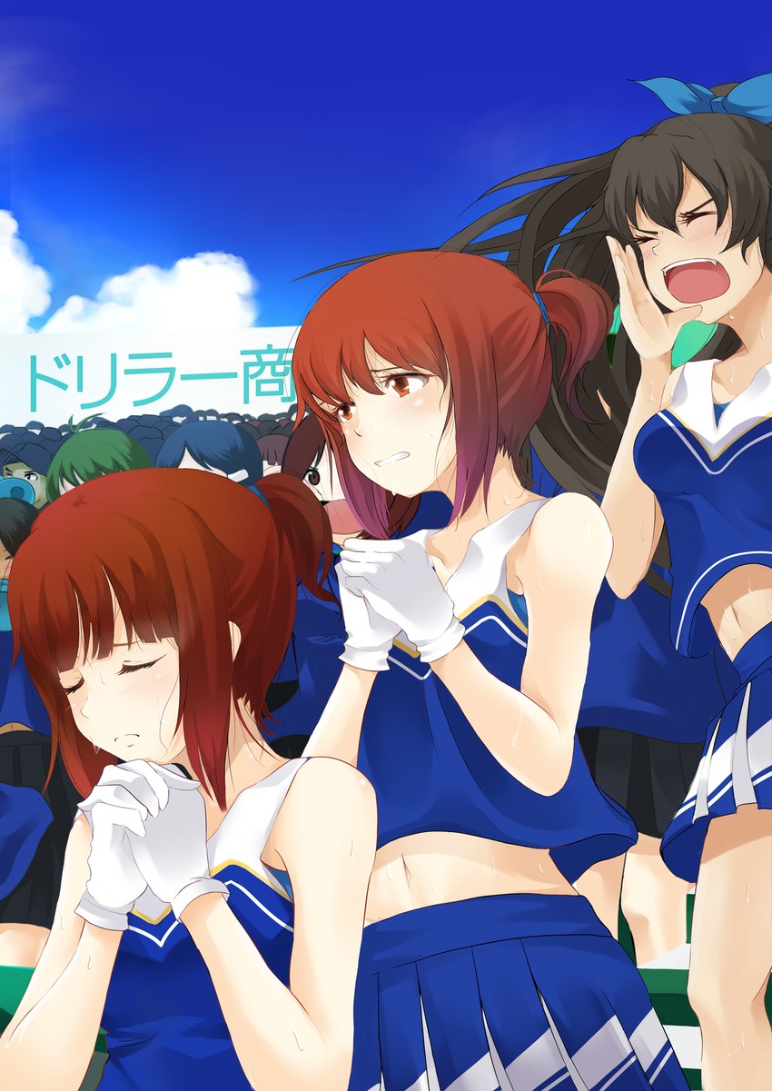 amami haruka, ganaha hibiki, and hagiwara yukiho (idolmaster) drawn by nira_(vira)