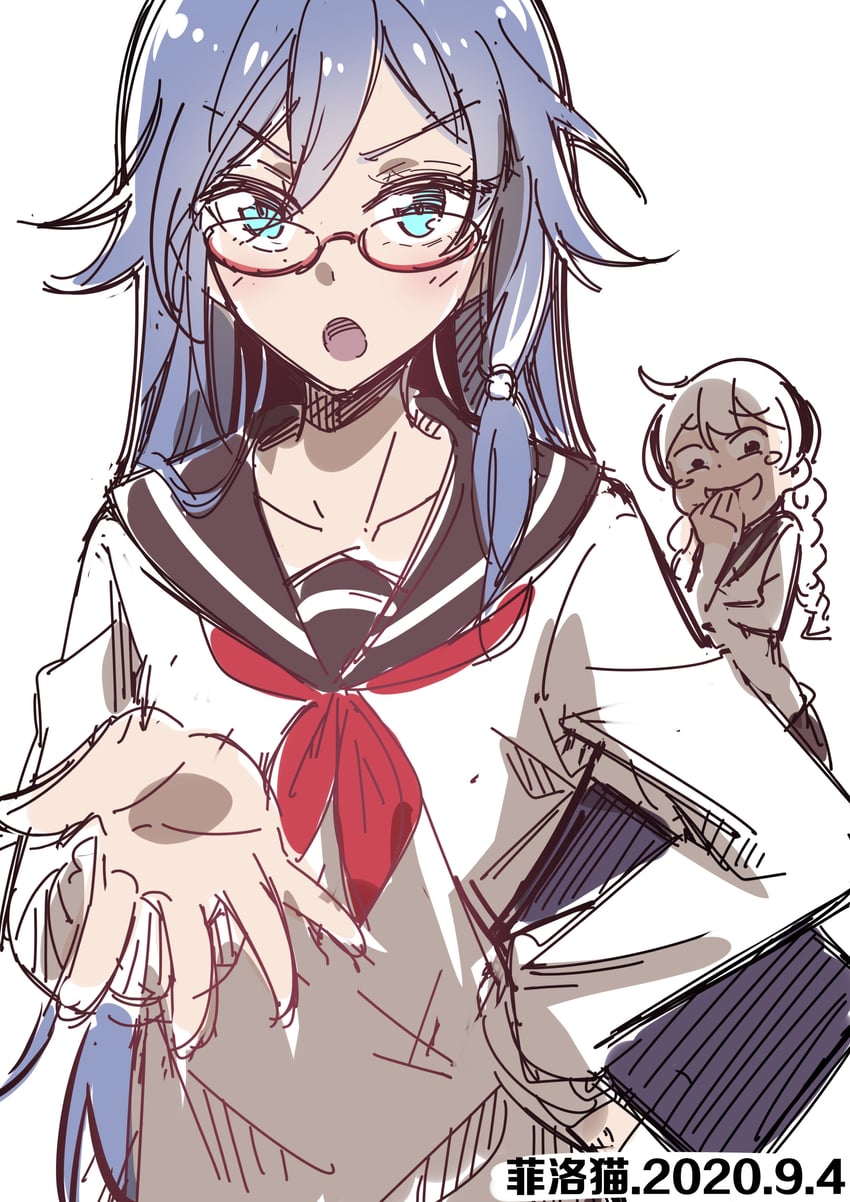 kiana kaslana and fu hua (honkai and 1 more) drawn by fei_luo_mao