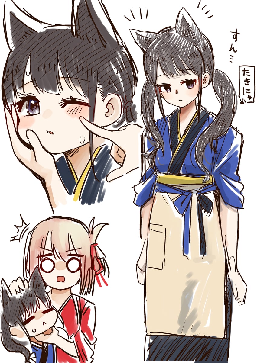 nishikigi chisato and inoue takina (lycoris recoil) drawn by oekaki_aoba