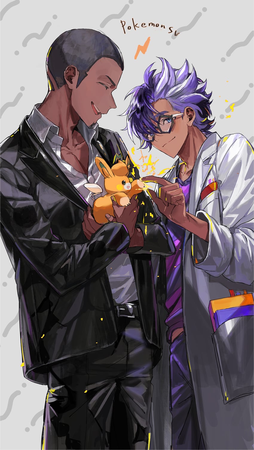 pawmi, jacq, and salvatore (pokemon and 1 more) drawn by nana_tetra