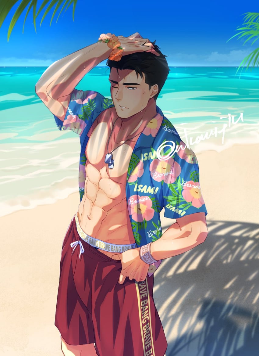 ao isami (yuuki bakuhatsu bang bravern) drawn by nikami_jin