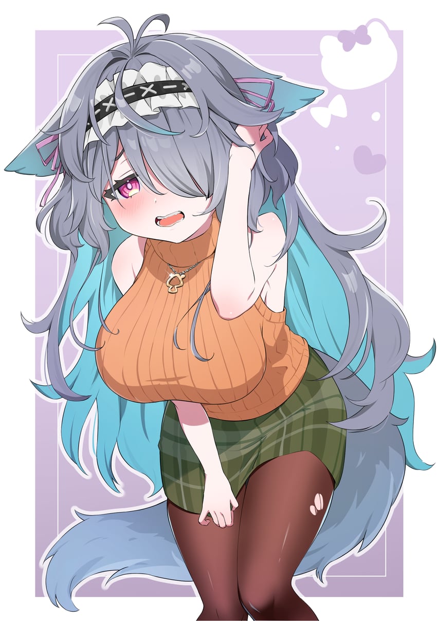 ashley graham and menace mamaki (indie virtual youtuber and 2 more) drawn by yunoru