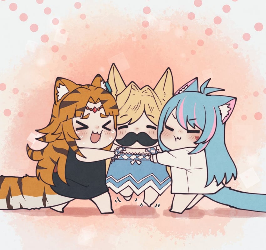 azura cecillia, nara haramaung, and layla alstroemeria (nijisanji and 1 more) drawn by angon623