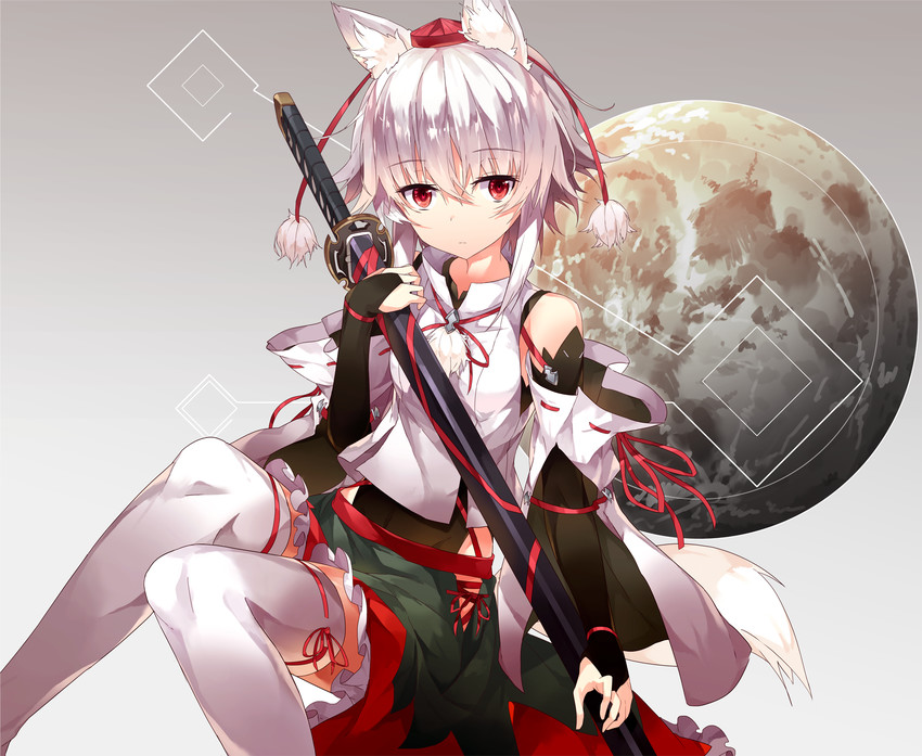 inubashiri momiji (touhou) drawn by hide448