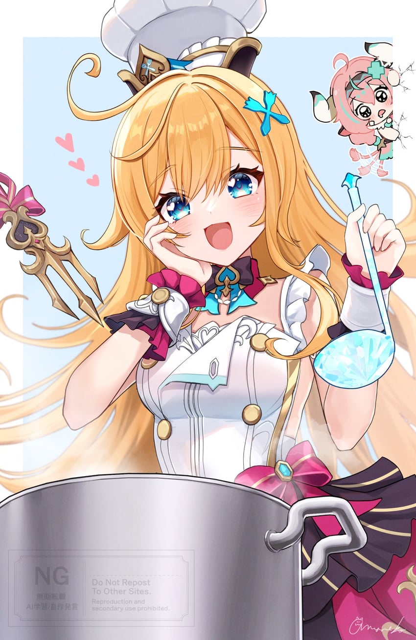varesa and escoffier (genshin impact) drawn by amaneko_(amaneko_y)