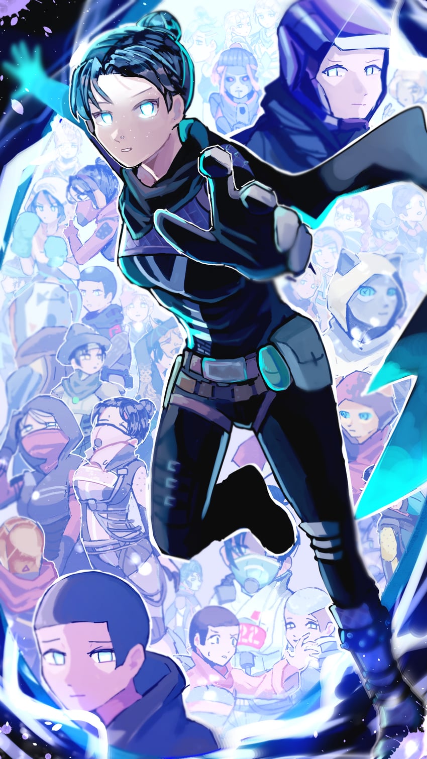wraith, quarantine 722 wraith, void prowler wraith, void specialist wraith, voidwalker wraith, and 29 more (apex legends and 1 more) drawn by kapuri_cha