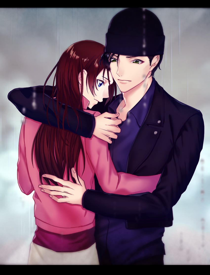akai shuuichi and miyano akemi (meitantei conan) drawn by osuzu_oo