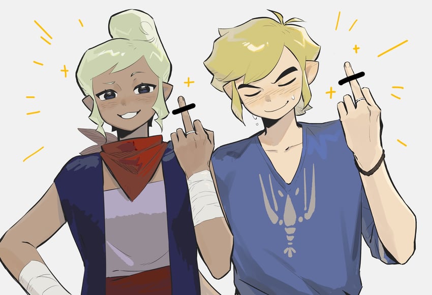 link, toon link, and tetra (the legend of zelda and 1 more) drawn by senzo6700