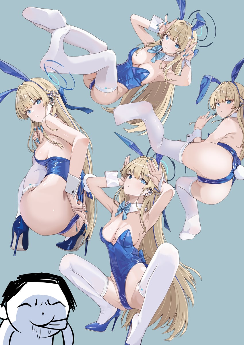sensei, doodle sensei, and toki (blue archive) drawn by auguste