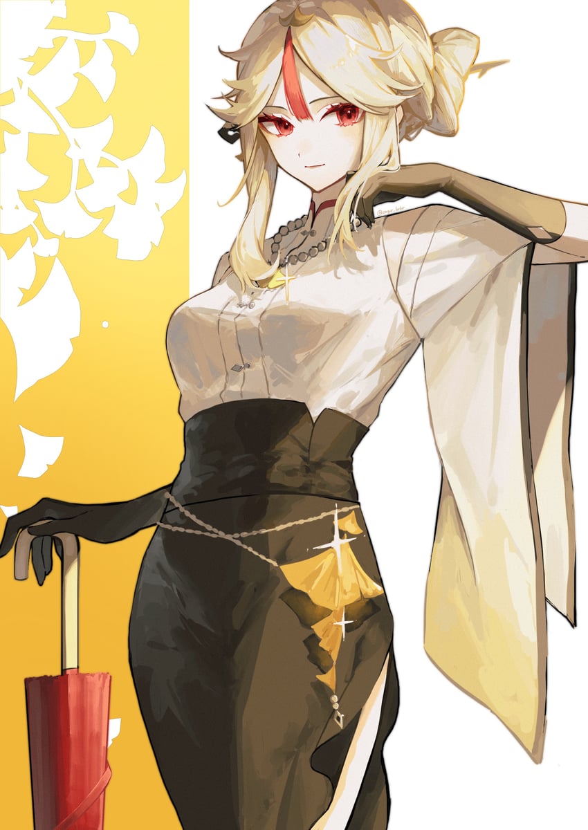 ningguang (genshin impact and 1 more) drawn by nogi_(nokisaki)