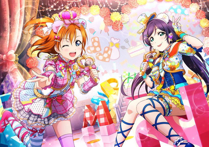 tojo nozomi and kosaka honoka (love live! and 2 more)