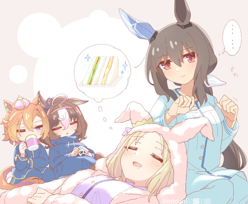 admire vega, t.m. opera o, meisho doto, and narita top road (umamusume) drawn by hihiqhi