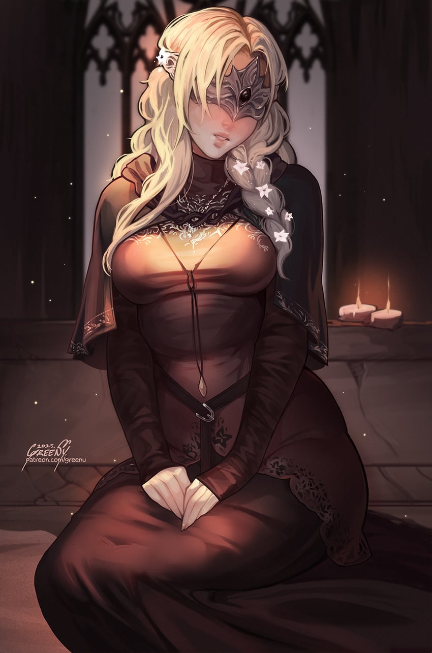 fire keeper (dark souls and 1 more) drawn by greenu