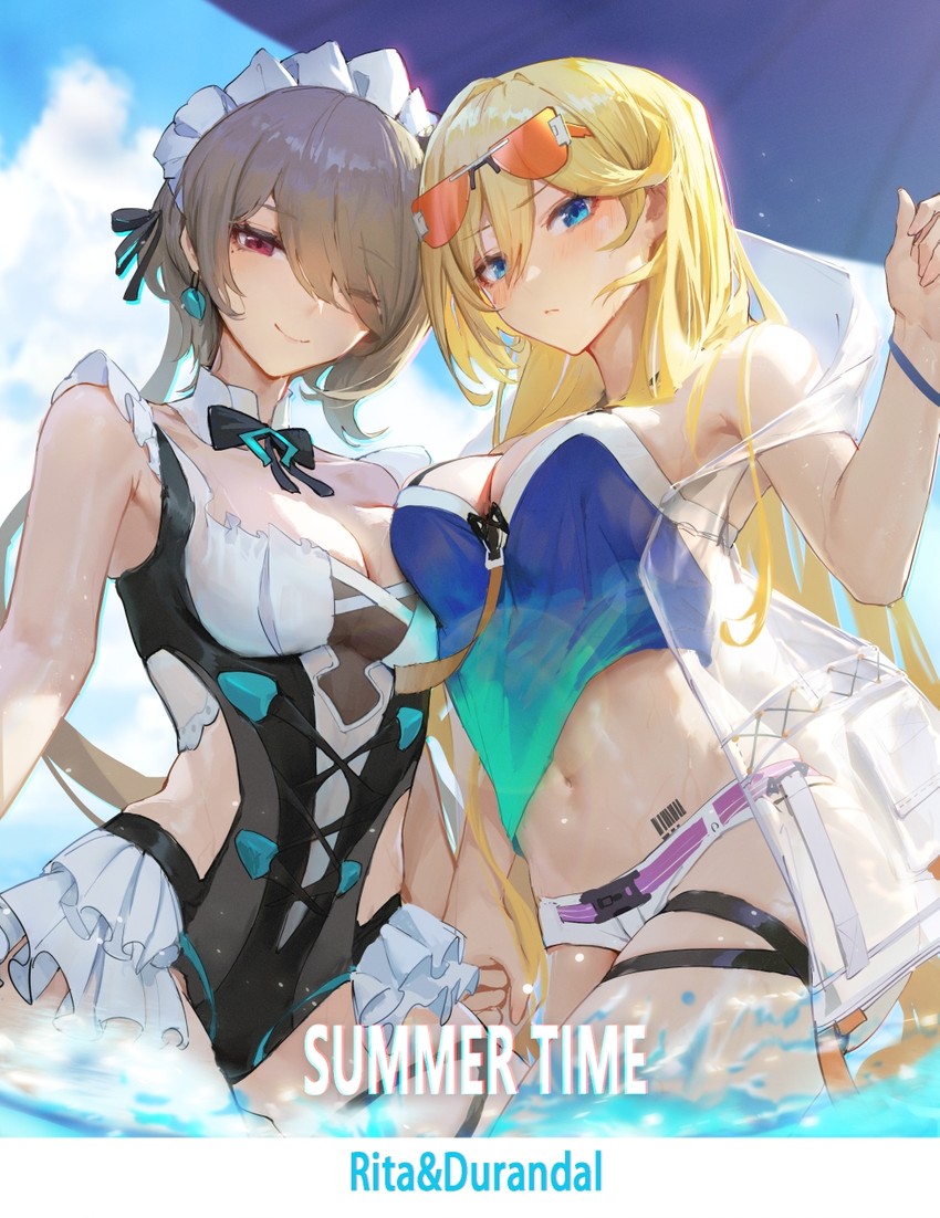 rita rossweisse and durandal (honkai and 1 more) drawn by ether.b