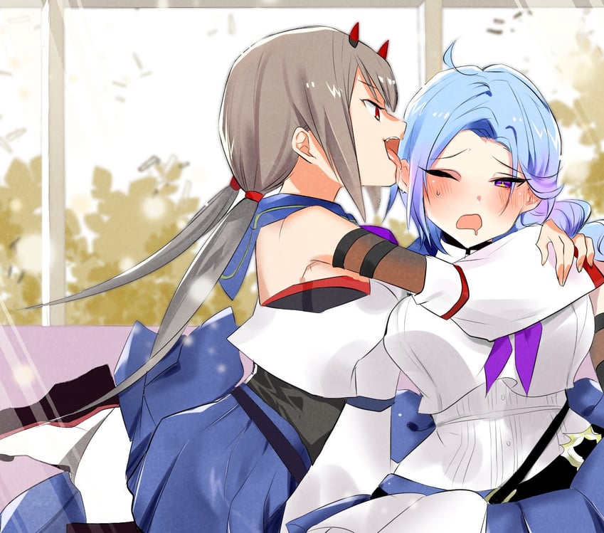 fujita asagao and igusa subaru (assault lily) drawn by kikikaikai_(kikikaikai_chan)