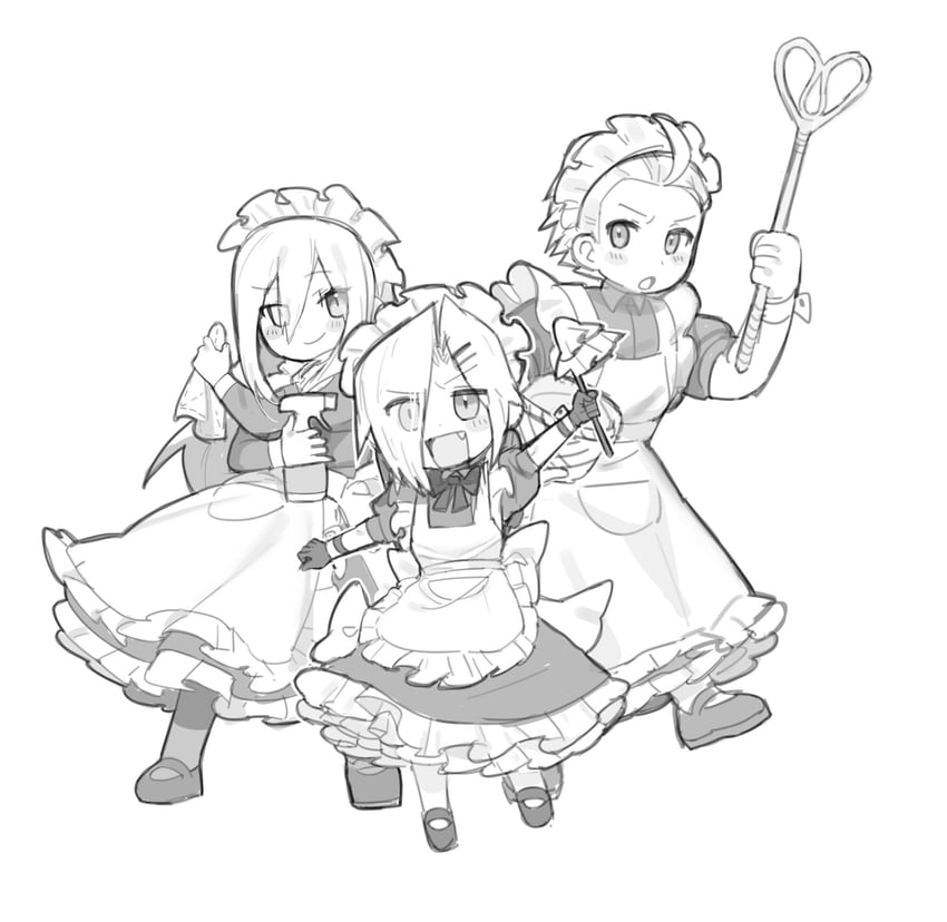 kadaj, yazoo, and loz (final fantasy and 2 more) drawn by hattouissenbaka