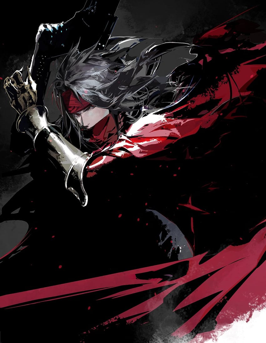 vincent valentine (final fantasy and 3 more) drawn by cofffee