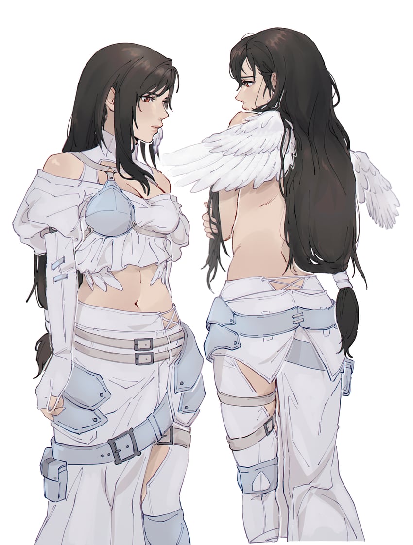 tifa lockhart (final fantasy and 3 more) drawn by pudelmudel