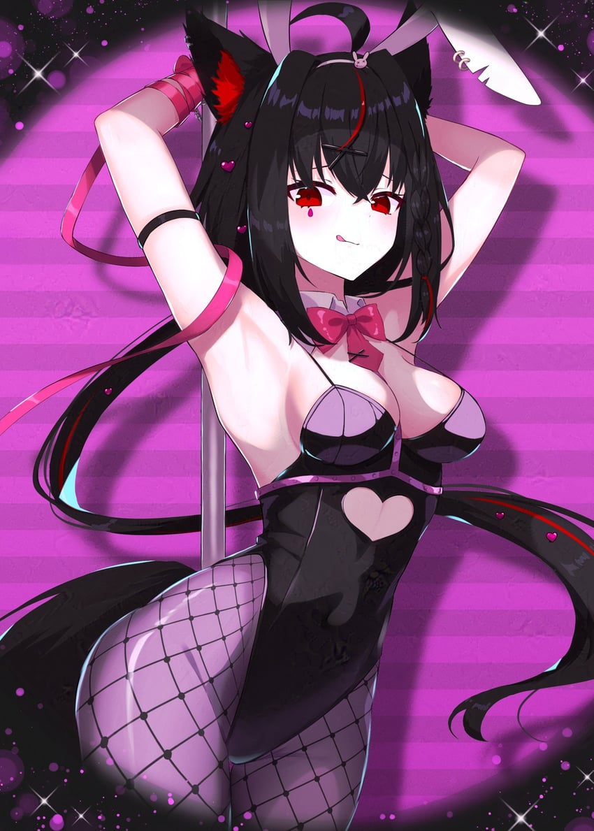 kurokami fubuki (hololive and 1 more) drawn by uni_(maru231)