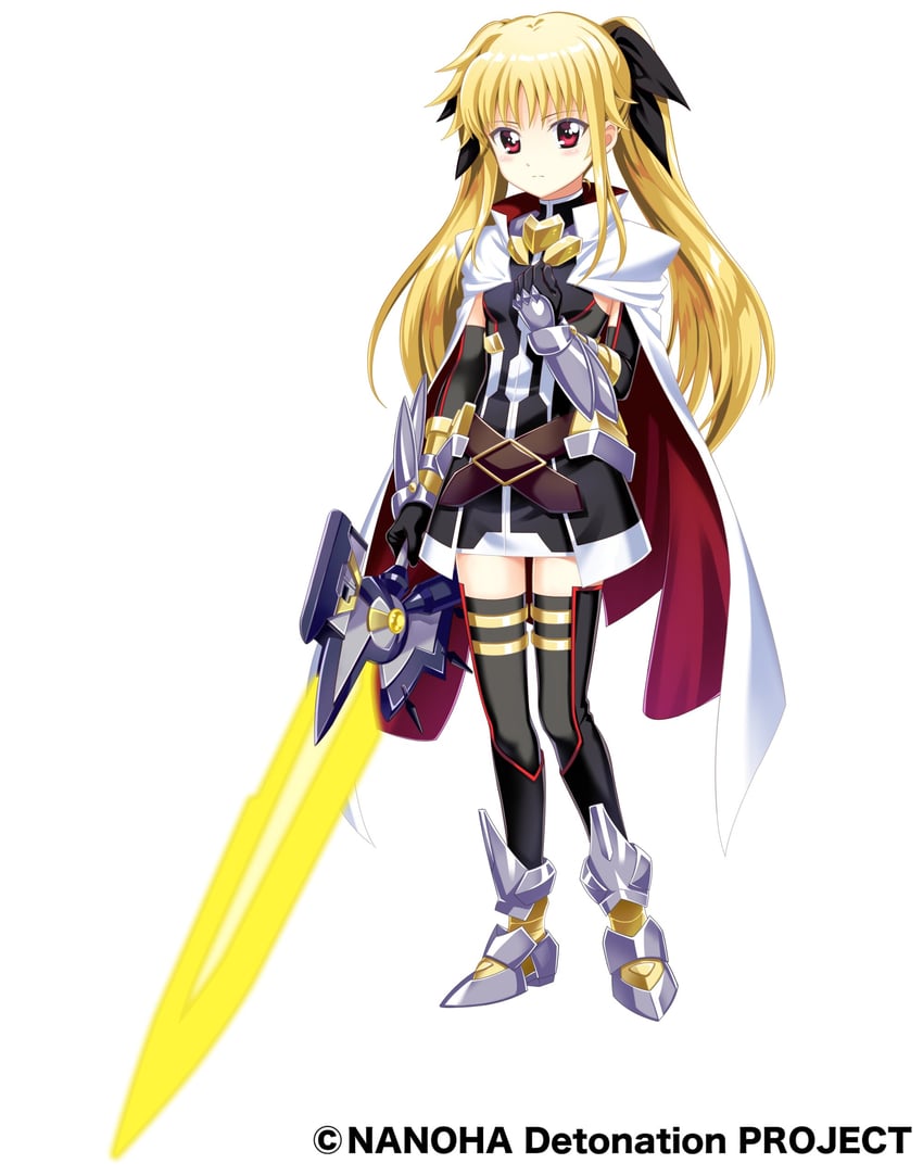 fate testarossa and bardiche (lyrical nanoha and 2 more) drawn by fujima_takuya