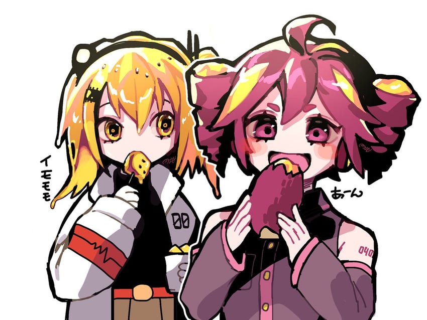 kasane teto and adachi rei (utau and 1 more) drawn by marutsubo