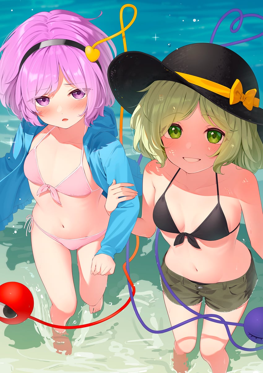 komeiji koishi and komeiji satori (touhou) drawn by kanpa_(campagne_9)