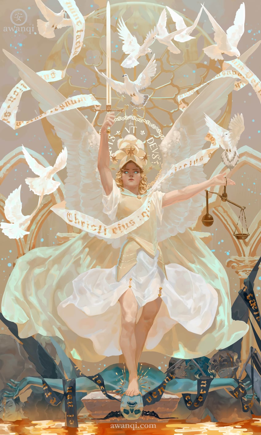 archangel michael (the bible) drawn by awanqi