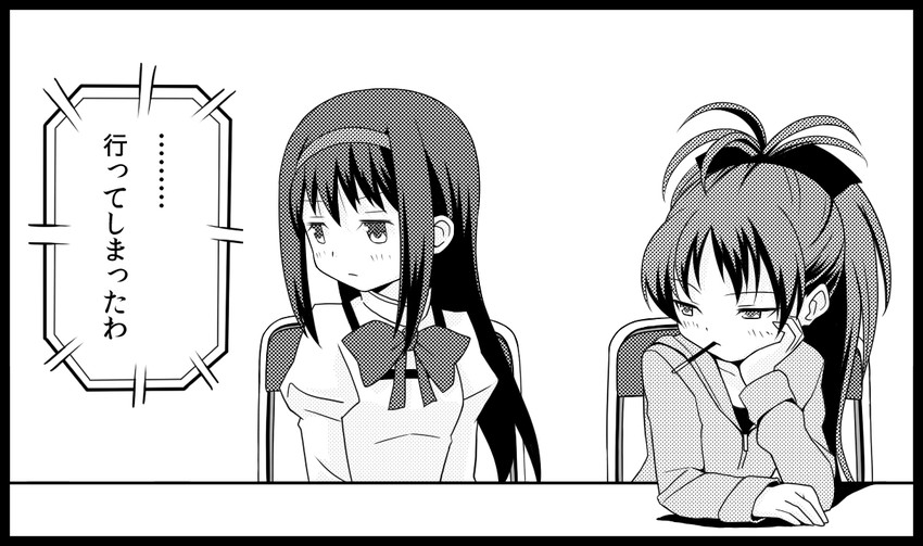 akemi homura and sakura kyoko (mahou shoujo madoka magica and 1 more) drawn by tsukumo_(soar99)