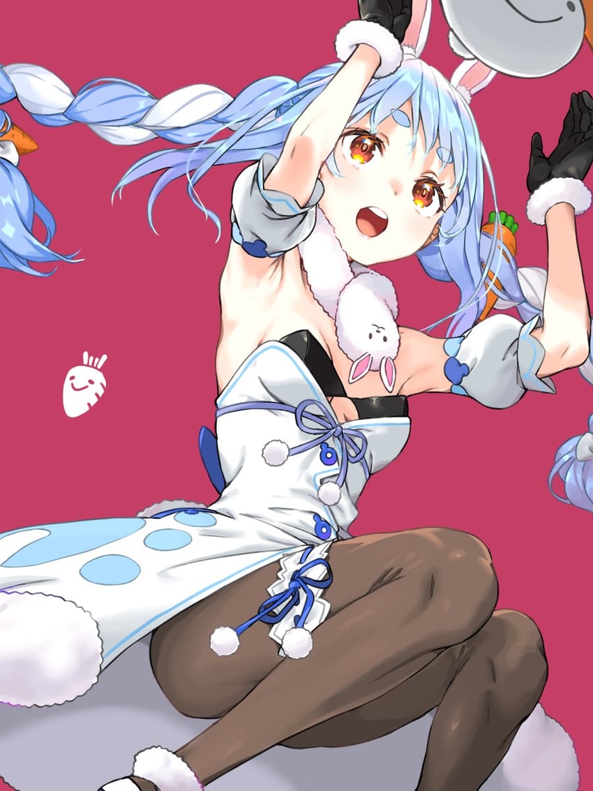 usada pekora and don-chan (hololive) drawn by haimura_kiyotaka