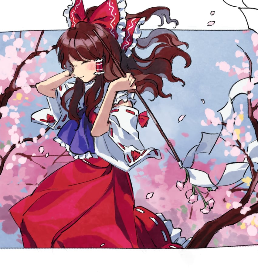 hakurei reimu (touhou and 1 more) drawn by kaigen_1025