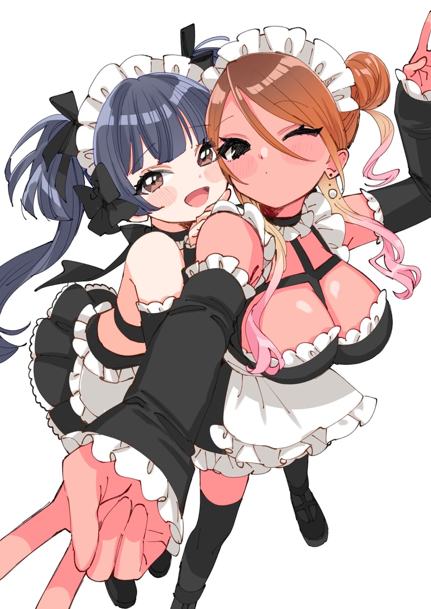 mayuzumi fuyuko and izumi mei (idolmaster and 1 more) drawn by sukoyaka_(100hituzi)