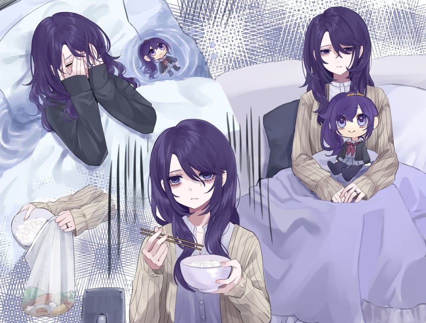 asahina mafuyu and asahina mafuyu's mother (project sekai) drawn by jishou_210