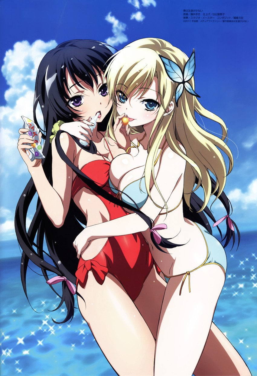 kashiwazaki sena and mikazuki yozora (megami magazine and 1 more) drawn by fujii_maki
