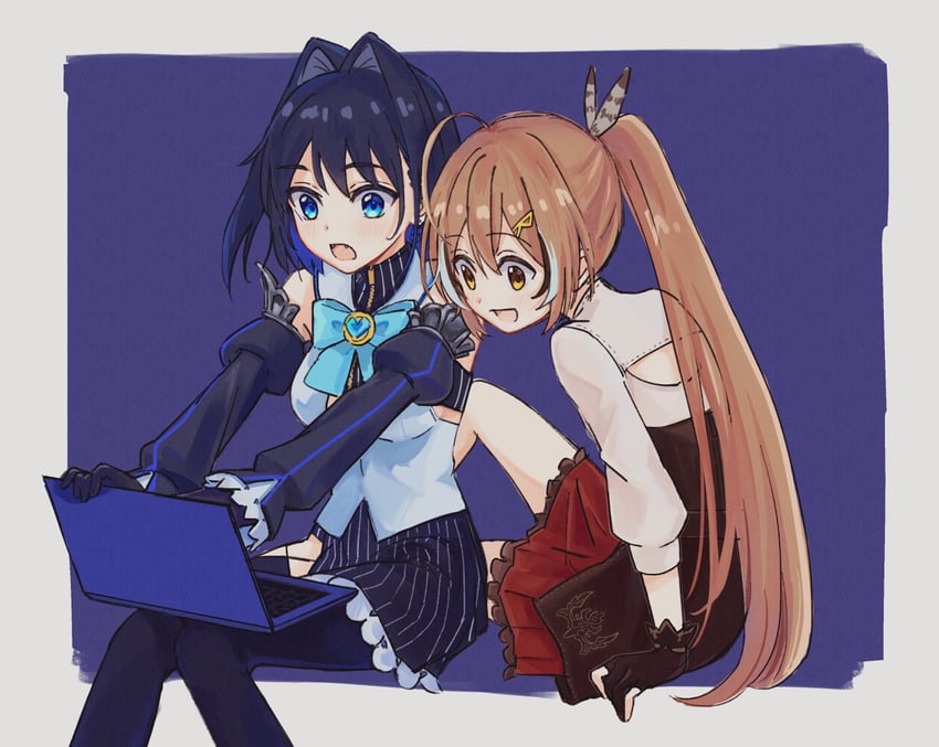 ouro kronii and nanashi mumei (hololive and 1 more) drawn by kisuu_(oddnumberr_)