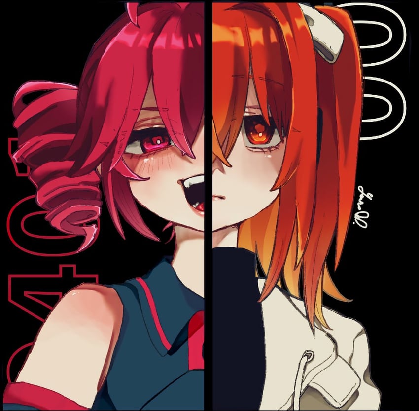 kasane teto and adachi rei (utau and 1 more) drawn by yano_0o0